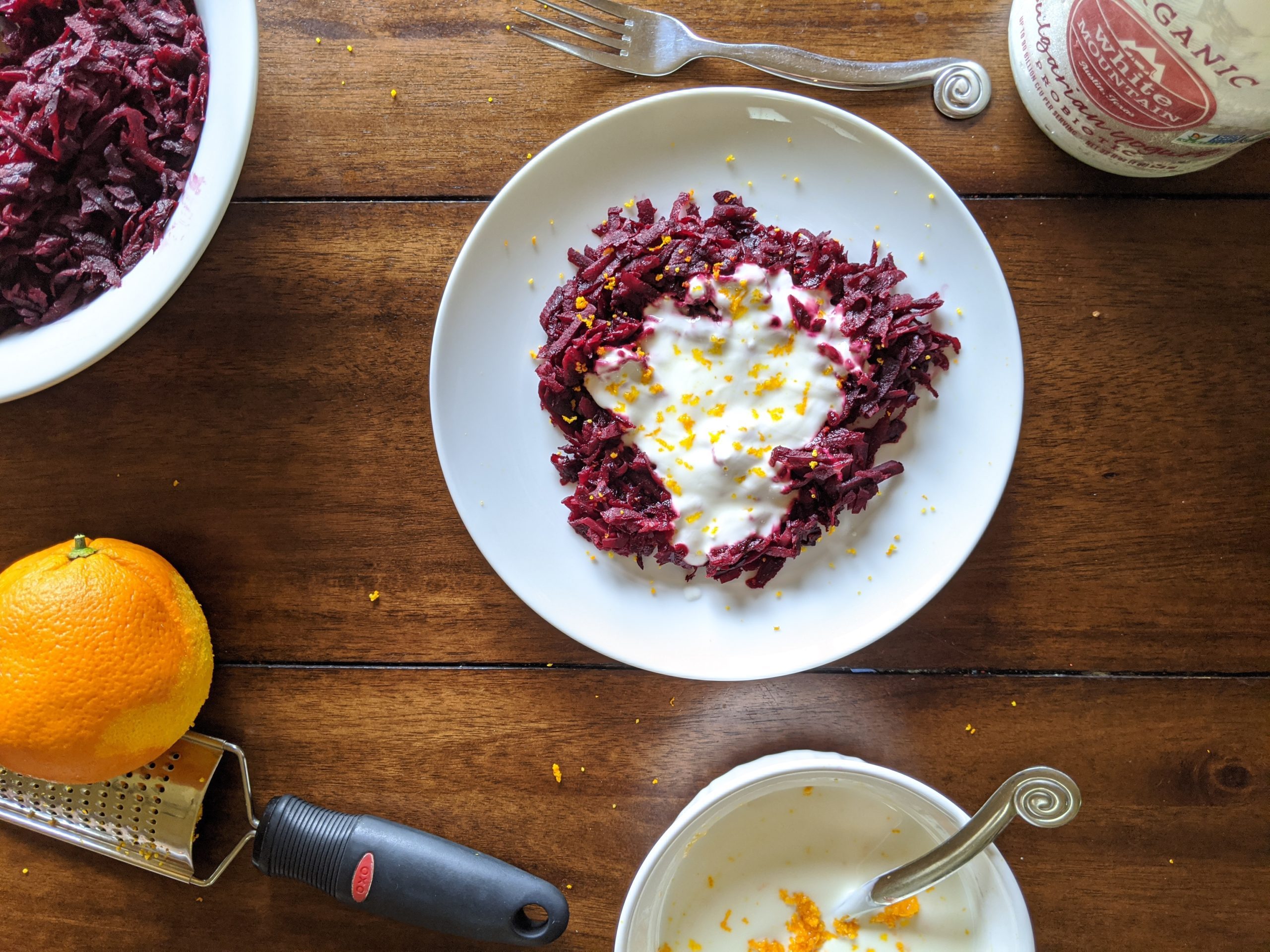 Sautéed Beets with Orange Yogurt Dressing