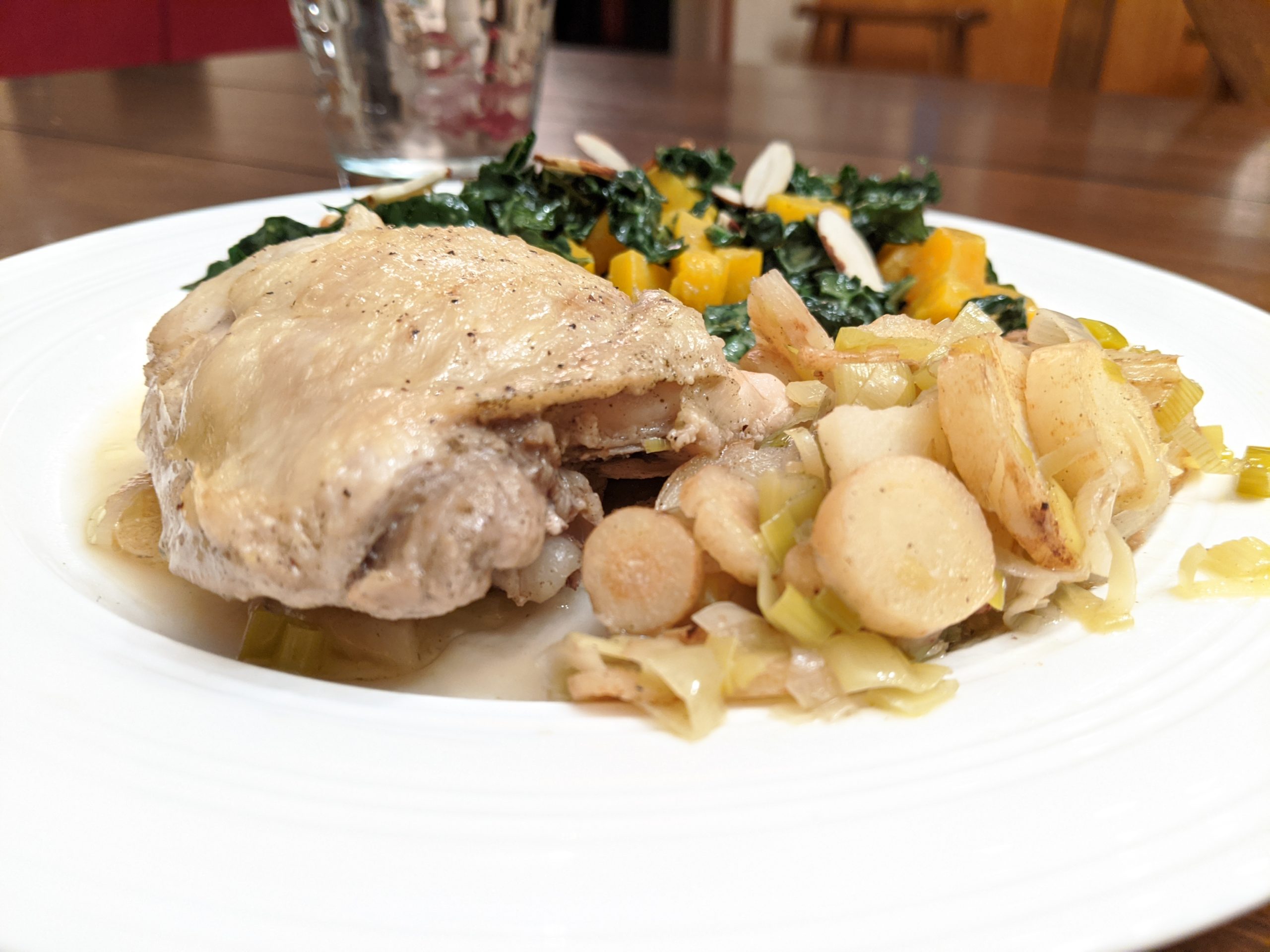 Braised Chicken and Parsnips