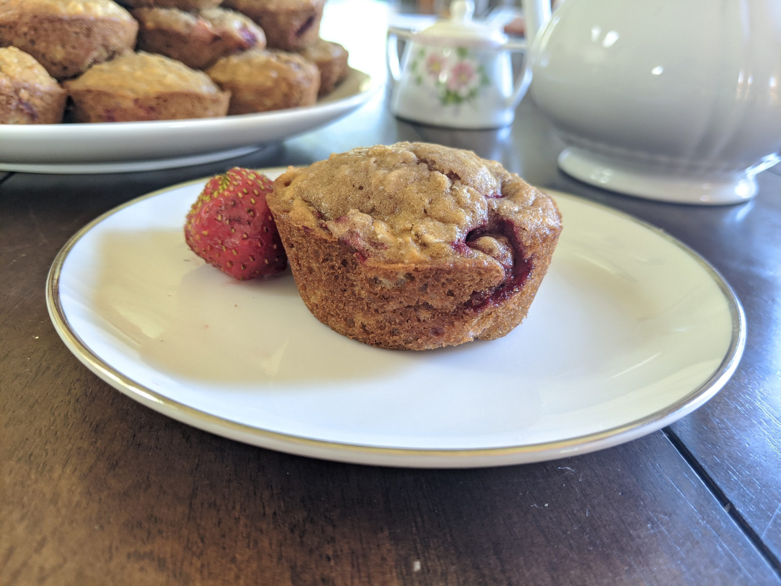 Strawberry Oat Muffins