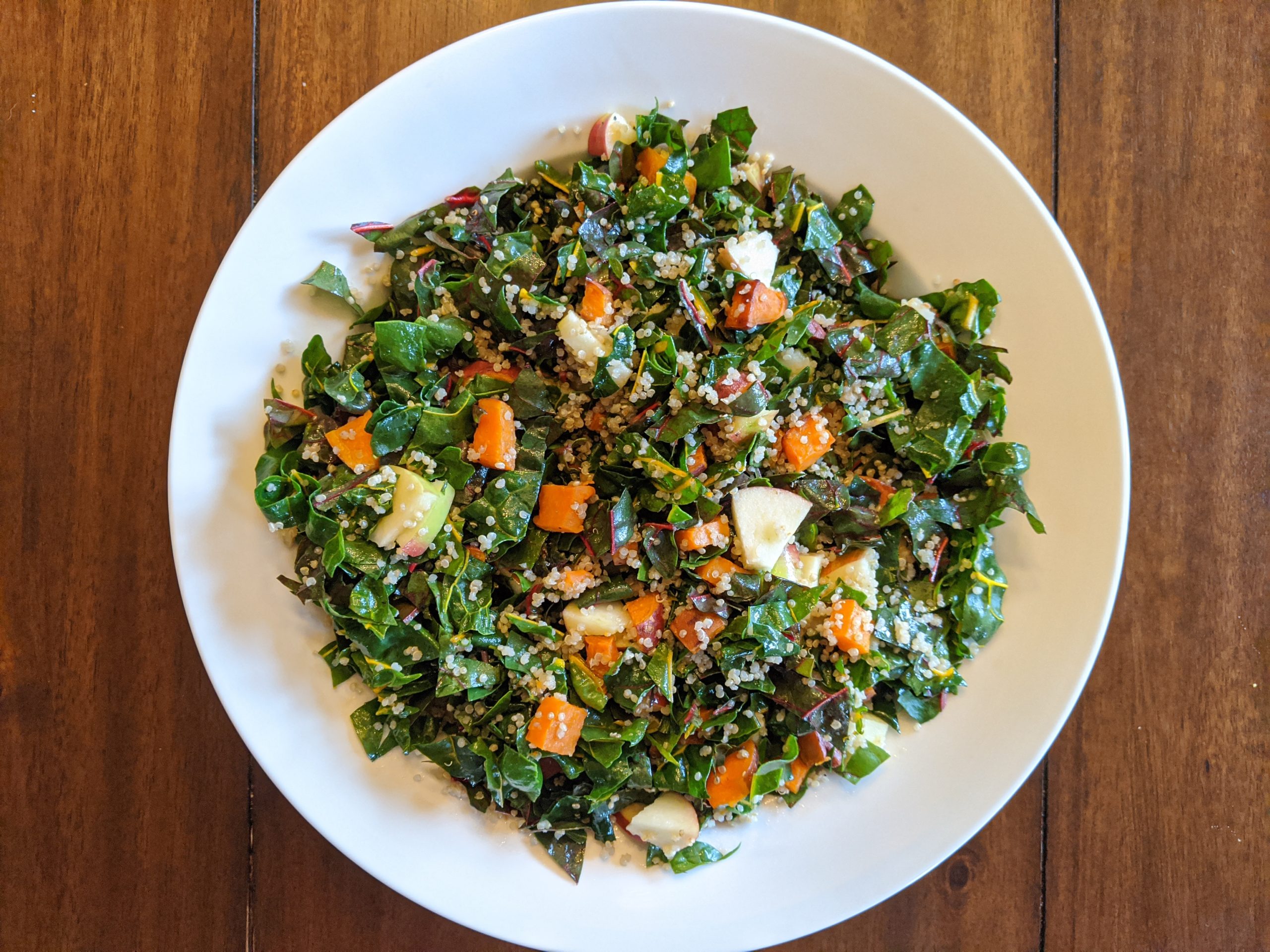 Chopped Salad with Quinoa, Sweet Potatoes, and Apples